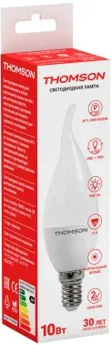 Лампа светодиодная Thomson TH-B2030 10Вт цок.:E14 свеча 220B св.свеч.бел.нейт. Tail Candle упак.:1шт - фото 3
