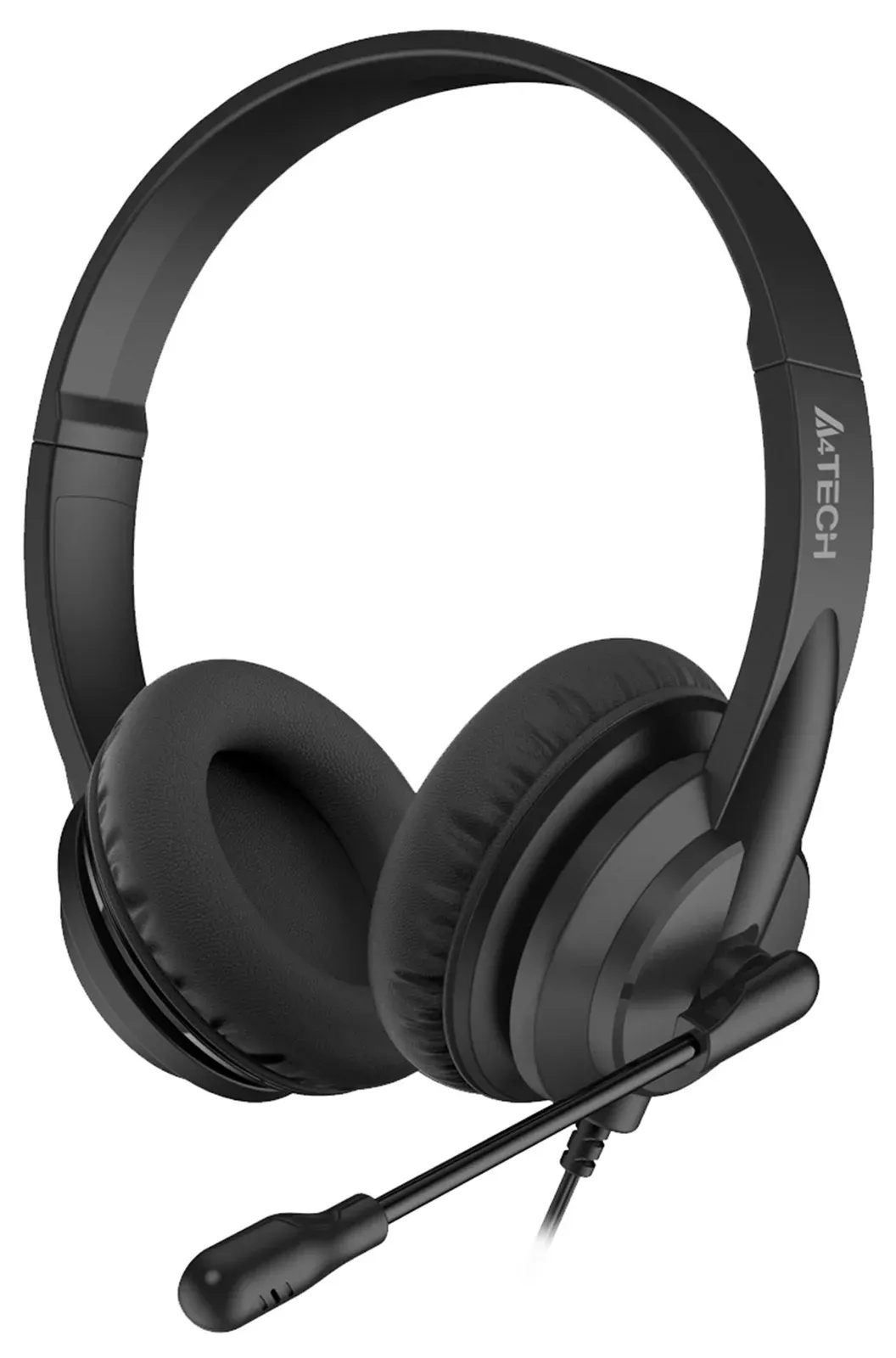Гарнитуры наушники с микрофоном A4TECH HU-10 черный - фото 3