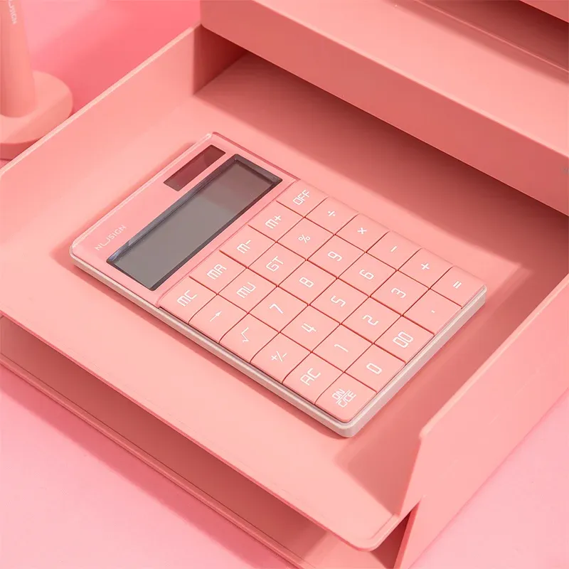 Калькулятор настольный Deli Nusign ENS041pink розовый 12-разр. - фото 2