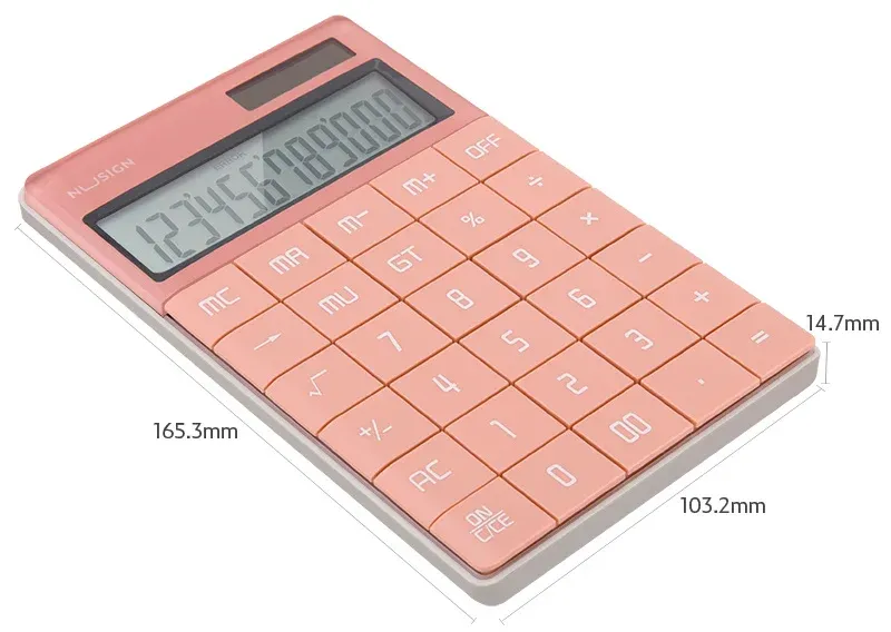 Калькулятор настольный Deli Nusign ENS041pink розовый 12-разр. - фото 3