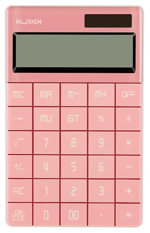 Калькулятор настольный Deli Nusign ENS041pink розовый 12-разр. - фото 4