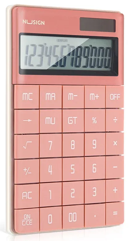 Калькулятор настольный Deli Nusign ENS041pink розовый 12-разр. - фото 5