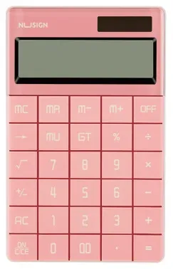 Калькулятор настольный Deli Nusign ENS041pink розовый 12-разр. - фото 8