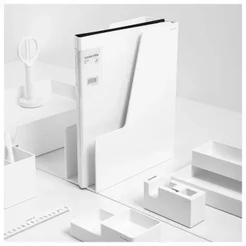 Лоток вертикальный Deli ENS022WHITE Nusign для бумаг A4 белый пластик - фото 4