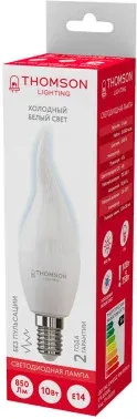 Лампа светодиодная Thomson TH-B2313 10Вт цок.:E14 свеча 220B св.свеч.бел.хол. Tail Candle упак.:1шт - фото 6