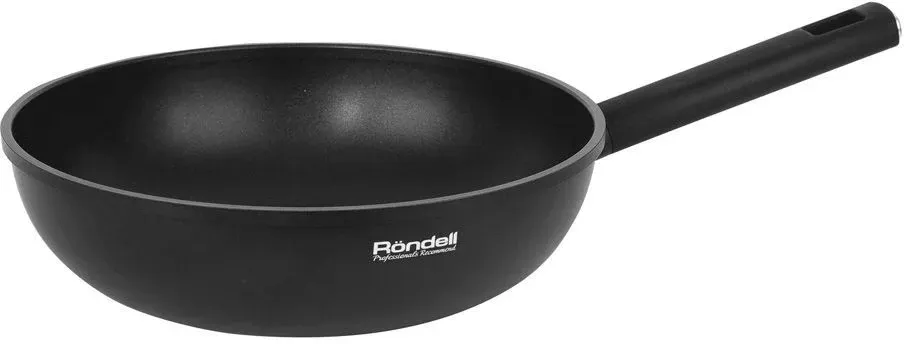 Сковорода ВОК WOK Rondell Trumpf RDA-1405 круглая 28см покрытие: Xylan Plus ручка несъемная без крышки черный - фото 1