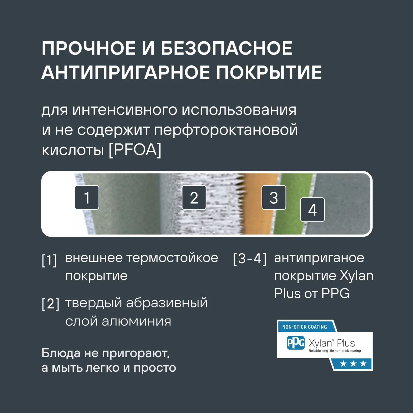 Сковорода Rondell Trumpf RDA-1341 круглая 20см покрытие: Xylan Plus ручка несъемная без крышки черный - фото 6