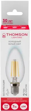 Лампа филам. Thomson Filament TH-B2334 7Вт цок.:E14 свеча 220B св.свеч.бел.хол. Candle упак.:1шт - фото 8
