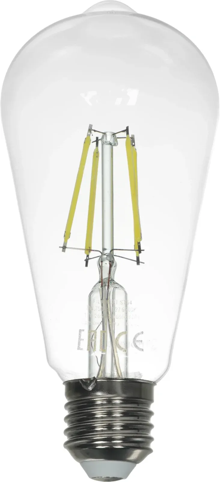 Лампа филам. Thomson Filament TH-B2341 7Вт цок.:E27 эдисон 220B св.свеч.бел.хол. ST64 упак.:1шт - фото 2