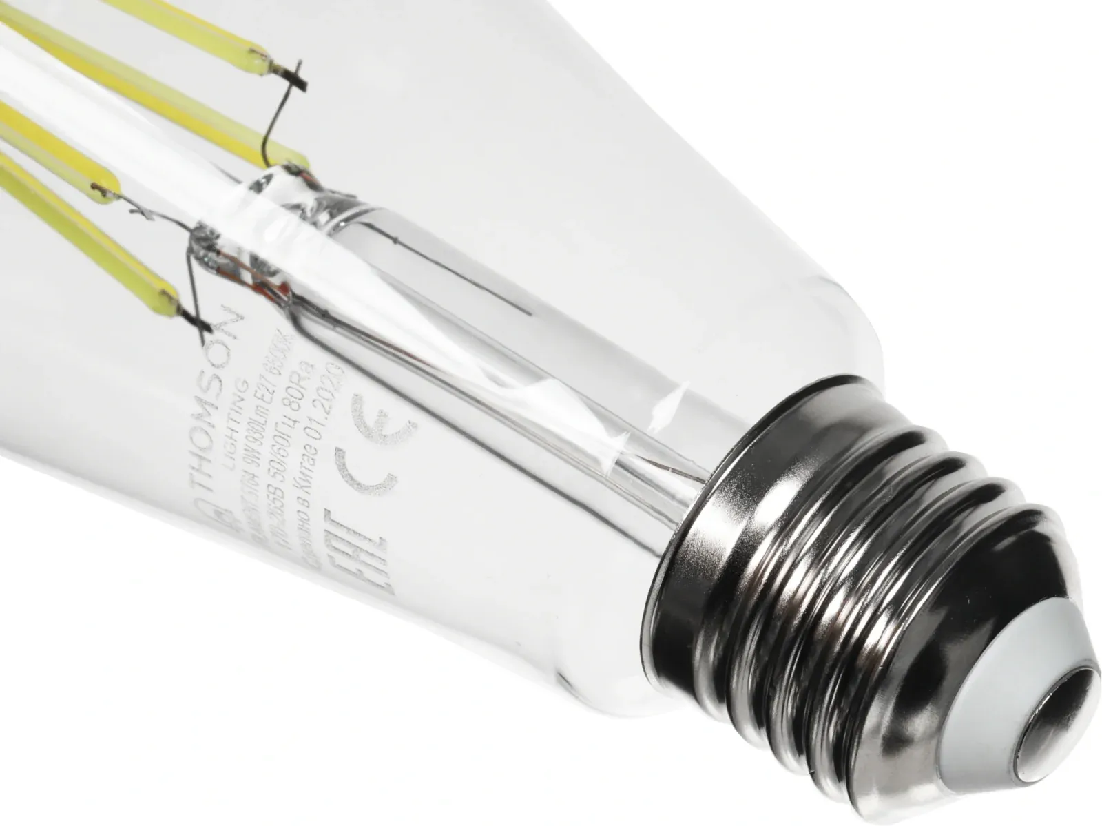 Лампа филам. Thomson Filament TH-B2342 9Вт цок.:E27 эдисон 220B св.свеч.бел.хол. ST64 упак.:1шт - фото 8