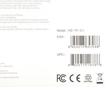 Флеш карта microSDHC 16GB Hikvision HS-TF-C1STD/16G/Adapter + adapter - фото 8