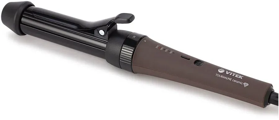 Щипцы Vitek VT-2521 70Вт коричневый макс.темп.:210С покрытие:титаново-турмалиновое - фото 3