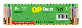Батарея GP Super Alkaline 15A LR6 AA 20шт спайка - фото 2