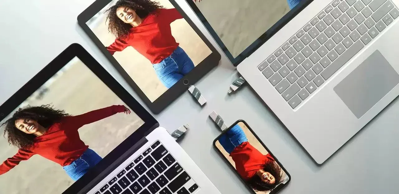Флеш Диск Sandisk 64Gb iXpand Flip SDIX90N-064G-GN6NN USB3.1 зеленый/серебристый, 64 ГБ - фото 8