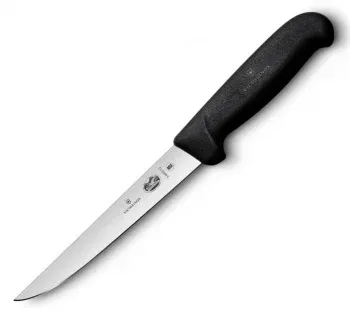 Нож кухонный Victorinox Fibrox 5.6003.12 стальной обвалочный лезв.120мм прямая заточка черный - фото 2