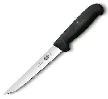 Нож кухонный Victorinox Fibrox 5.6003.15 стальной обвалочный лезв.150мм прямая заточка черный - фото 2