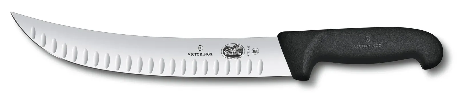 Нож кухонный Victorinox Fibrox 5.7323.25 стальной обвалочный лезв.250мм прямая заточка черный - фото 1
