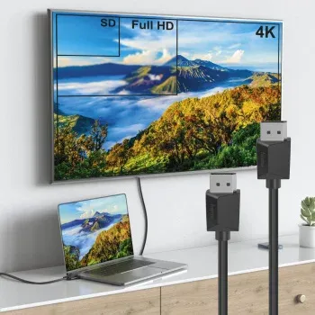 Кабель аудио-видео Hama Ultra HD 4K v.1.2 DisplayPort m/DisplayPort m 1.5м. черный уп.:1шт 00200696 - фото 5