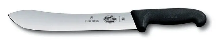 Нож Victorinox Fibrox 5.7403.31 стальной для забоя/разделки лезв.310мм прямая заточка черный