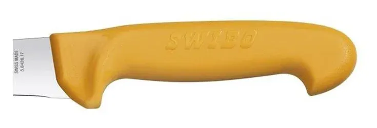 Нож Victorinox Swibo 5.8426.21 стальной для забоя/разделки лезв.210мм прямая заточка оранжевый - фото 1
