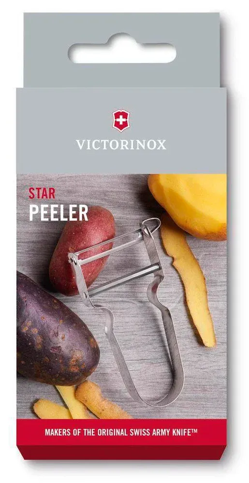Овощечистка для овощей и фруктов Victorinox Star серебристый упак.:европодвес 6.0912 - фото 4