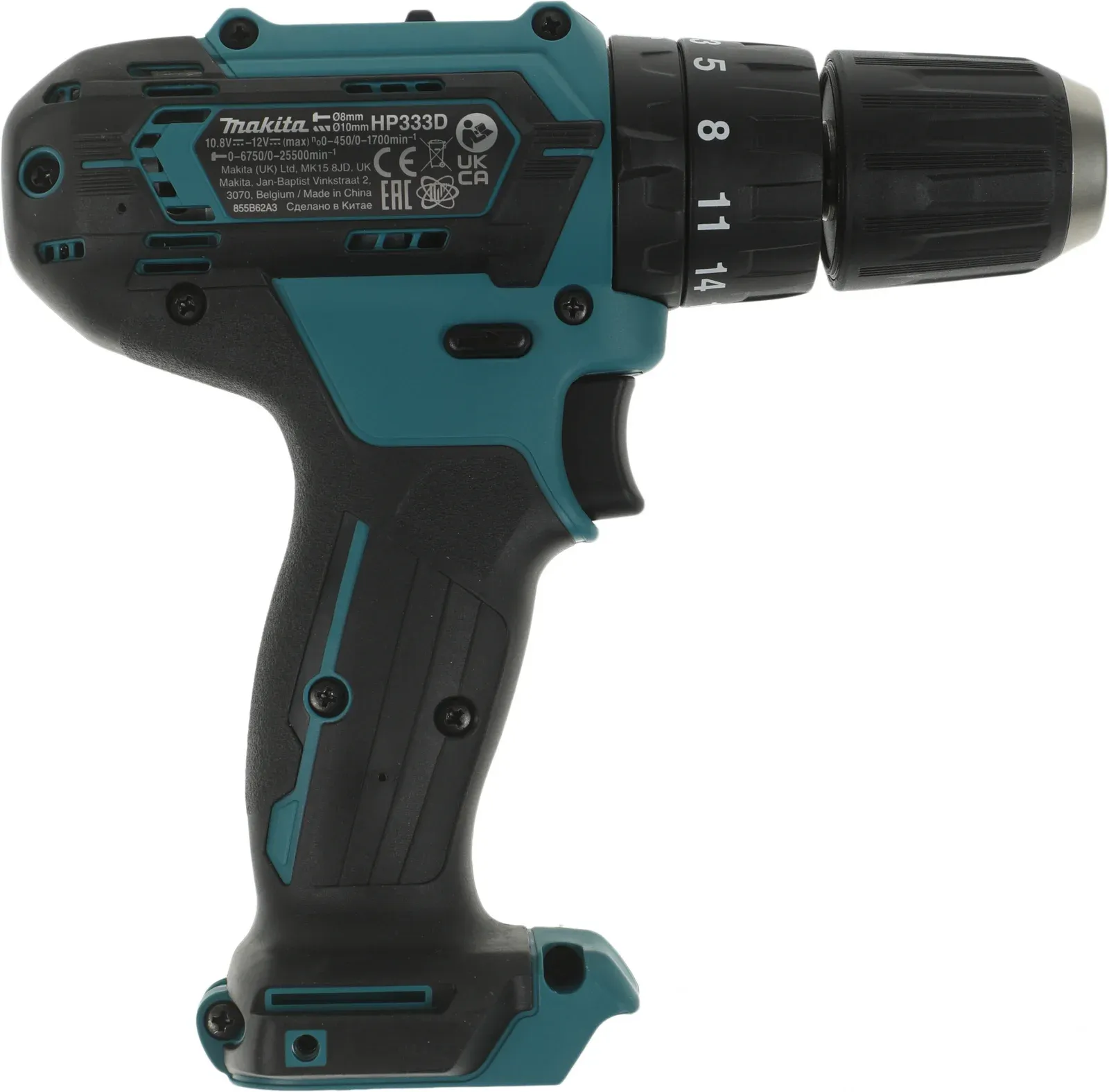 Дрель-шуруповерт Makita HP333DZ аккум. патрон:быстрозажимной - фото 5