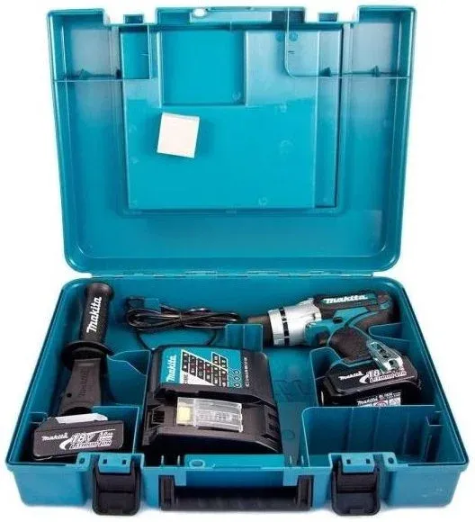 Дрель-шуруповерт Makita DHP451RFE аккум. патрон:быстрозажимной кейс в комплекте - фото 7