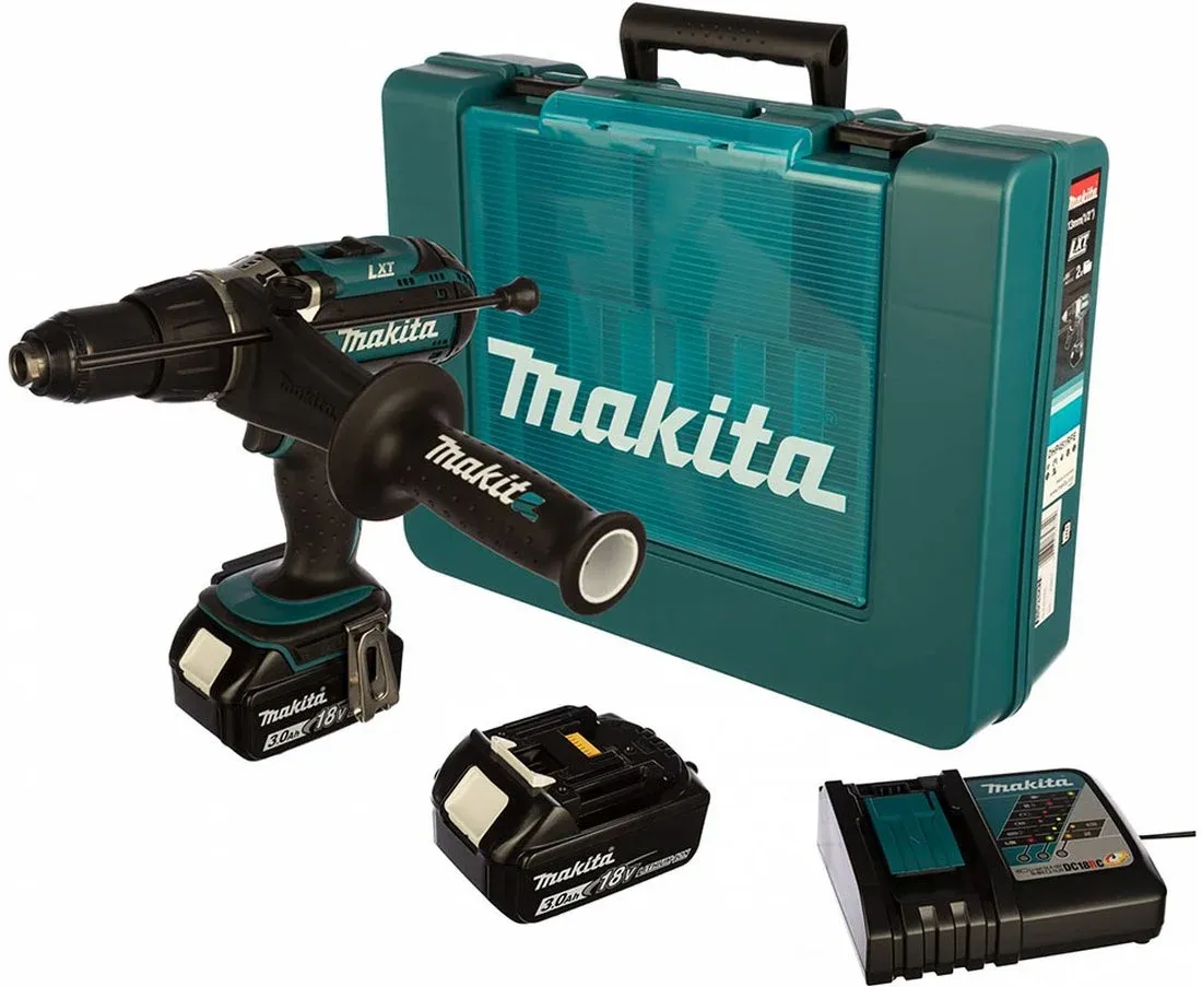 Дрель-шуруповерт Makita DHP451RFE аккум. патрон:быстрозажимной кейс в комплекте - фото 8