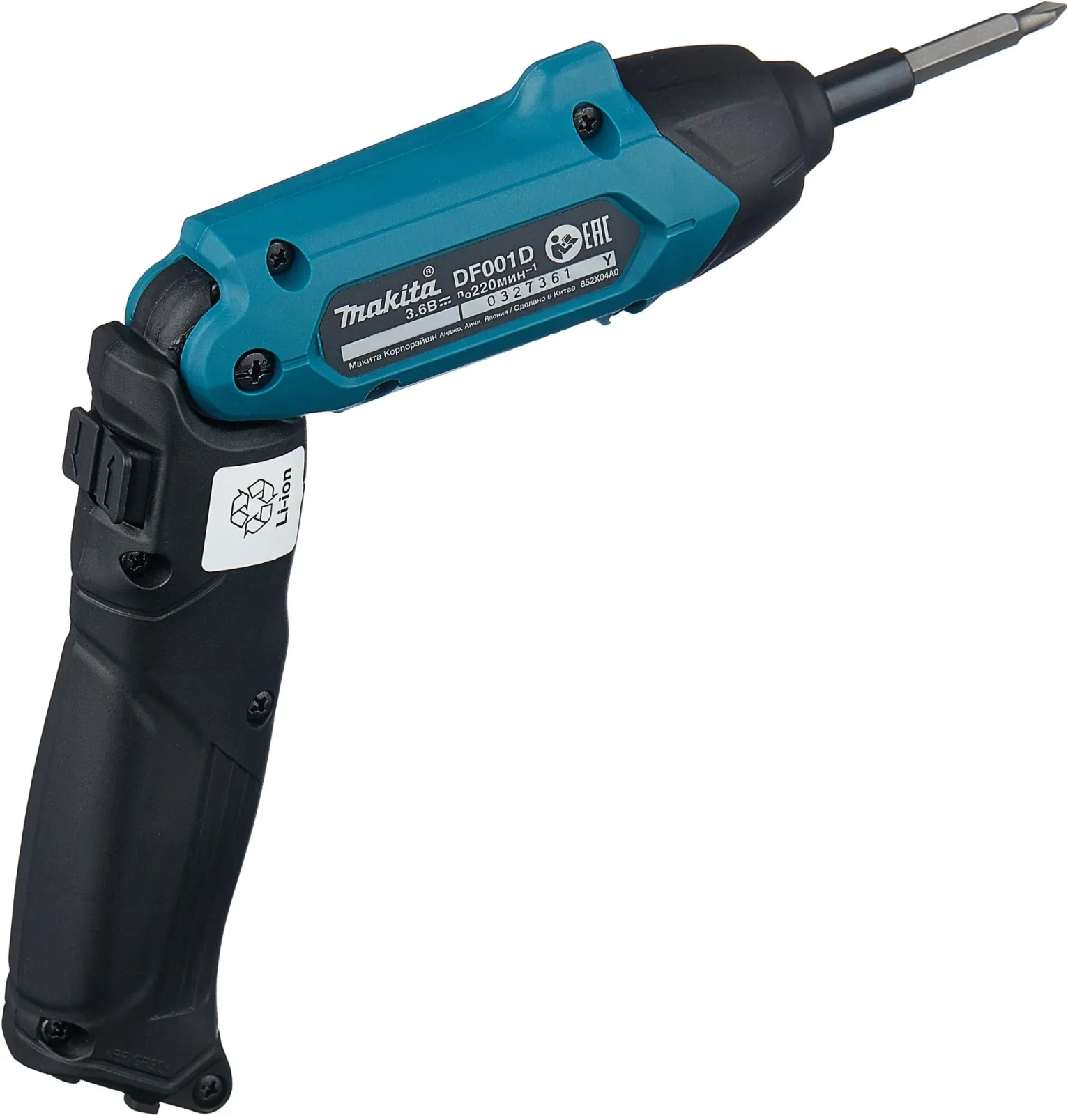 Отвертка аккум. Makita DF001DW аккум. патрон:шестигранник 6.35 мм 1/4 кейс в комплекте - фото 2