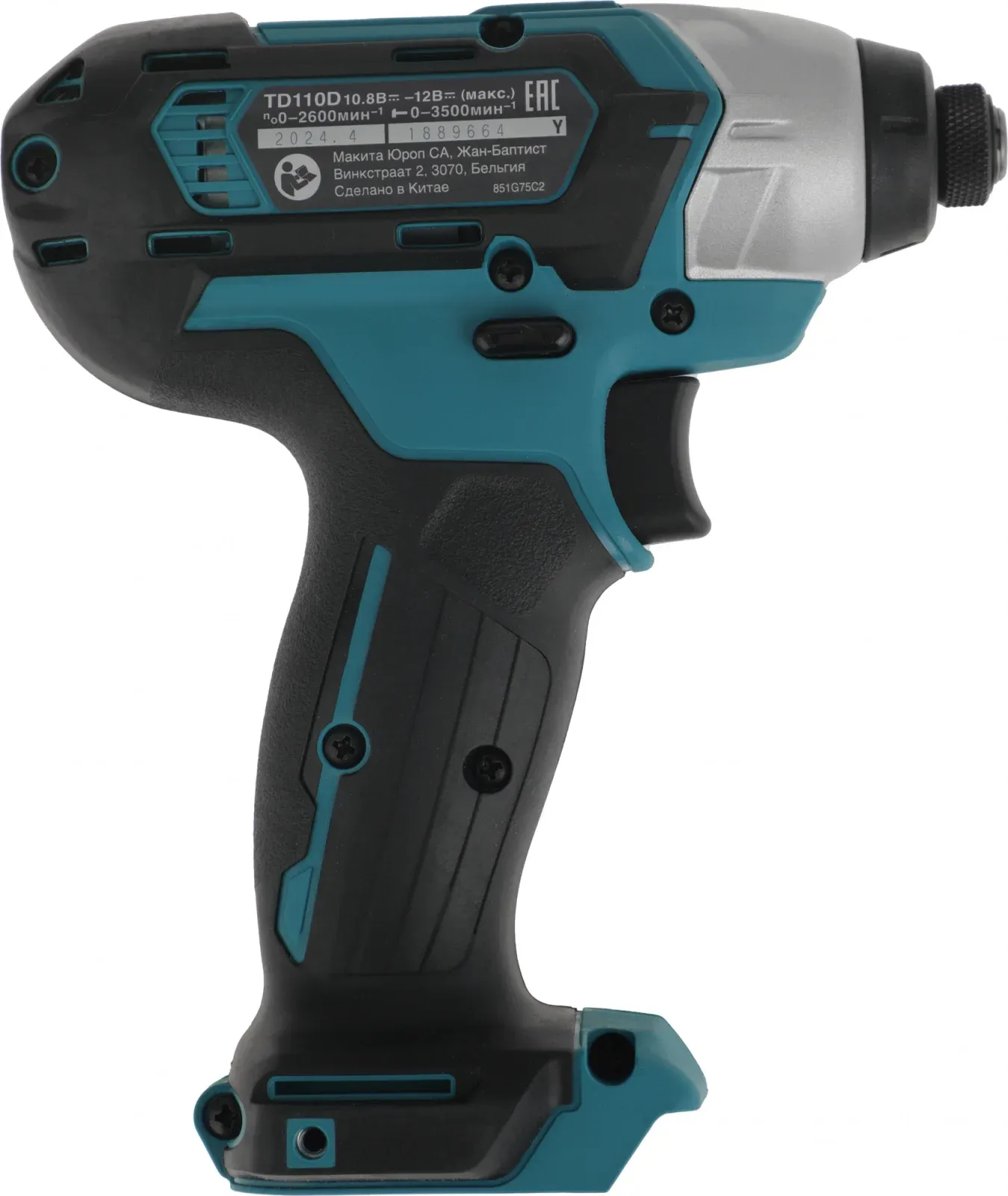 Шуруповерт Makita TD110DZ аккум. патрон:шестигр.1/4 - фото 5
