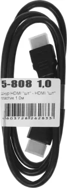 Кабель аудио-видео Premier 5-808 HDMI m/HDMI m 1м. позолоч.конт. черный 5-808 1.0 - фото 7