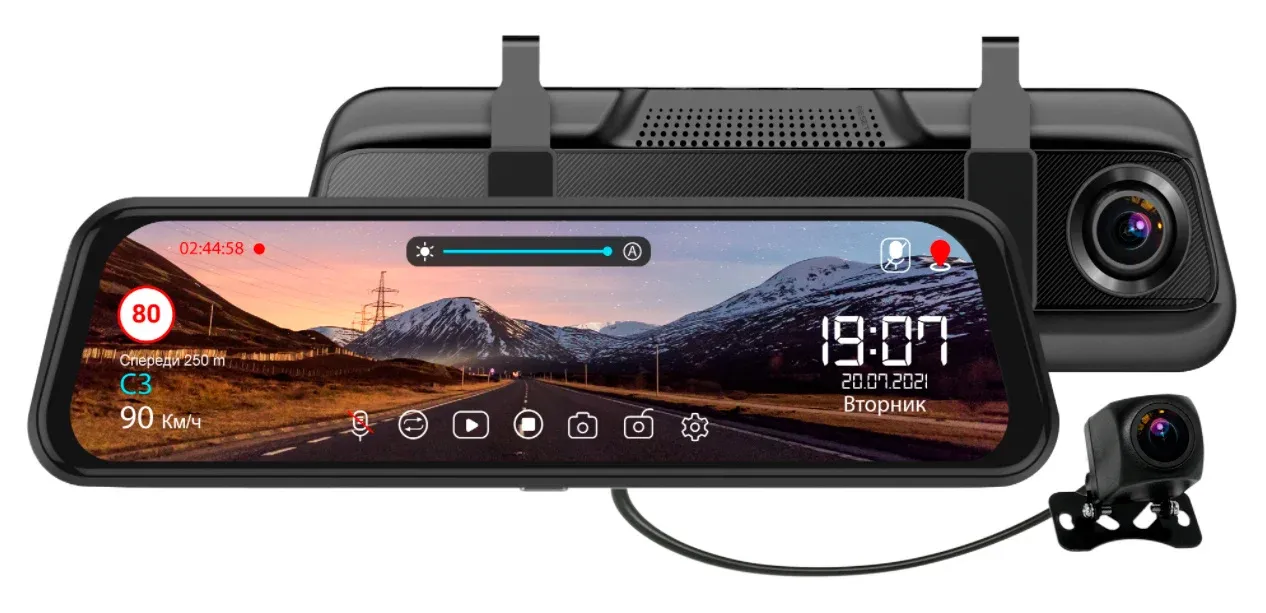 Видеорегистратор TrendVision MR-810 GT черный 2Mpix 1080x1920 1080p 140гр. GPS MSTAR 8336N - фото 4
