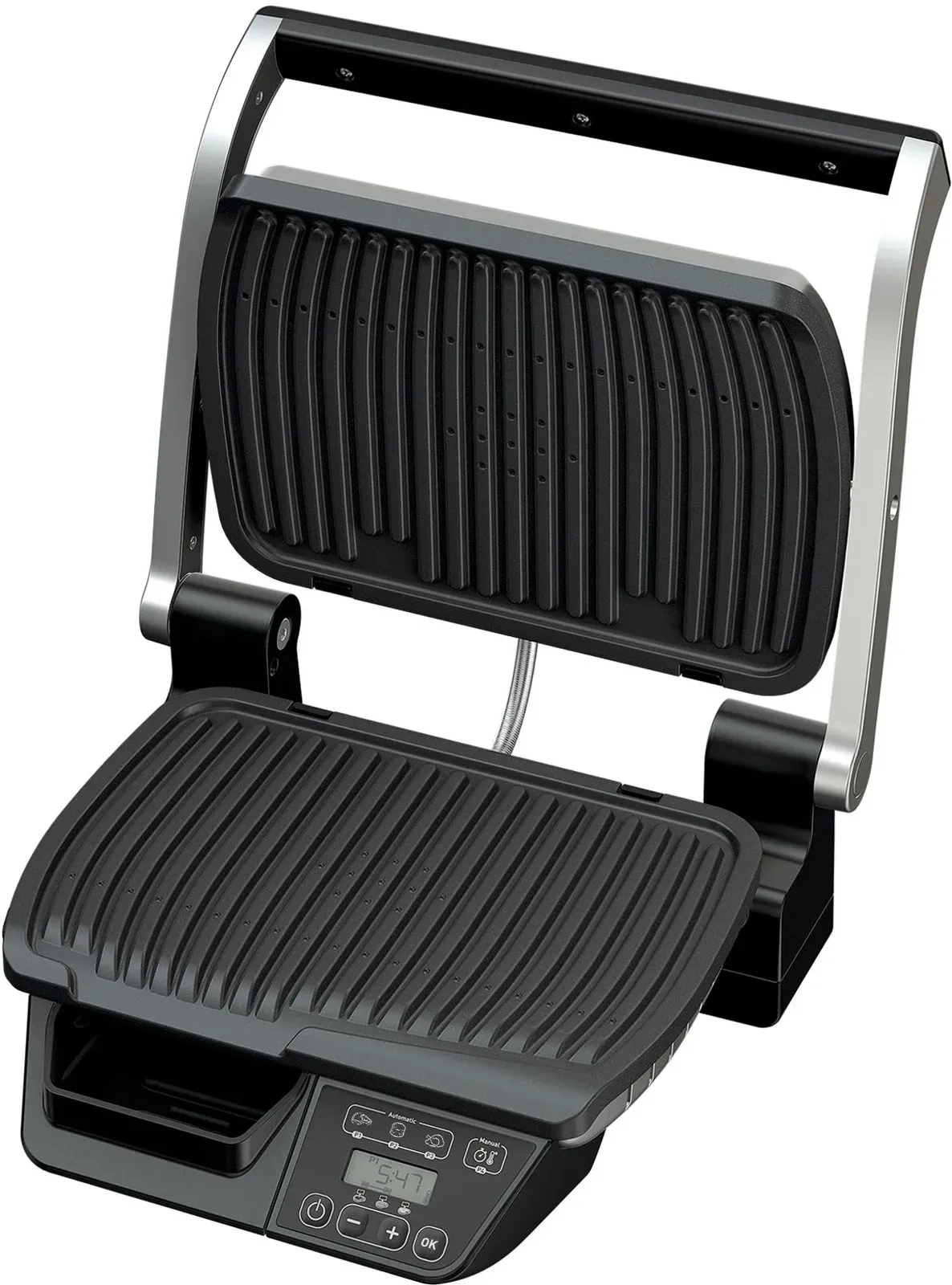 Электрогриль Tefal Optigrill GC740B30 2000Вт серебристый/черный - фото 2