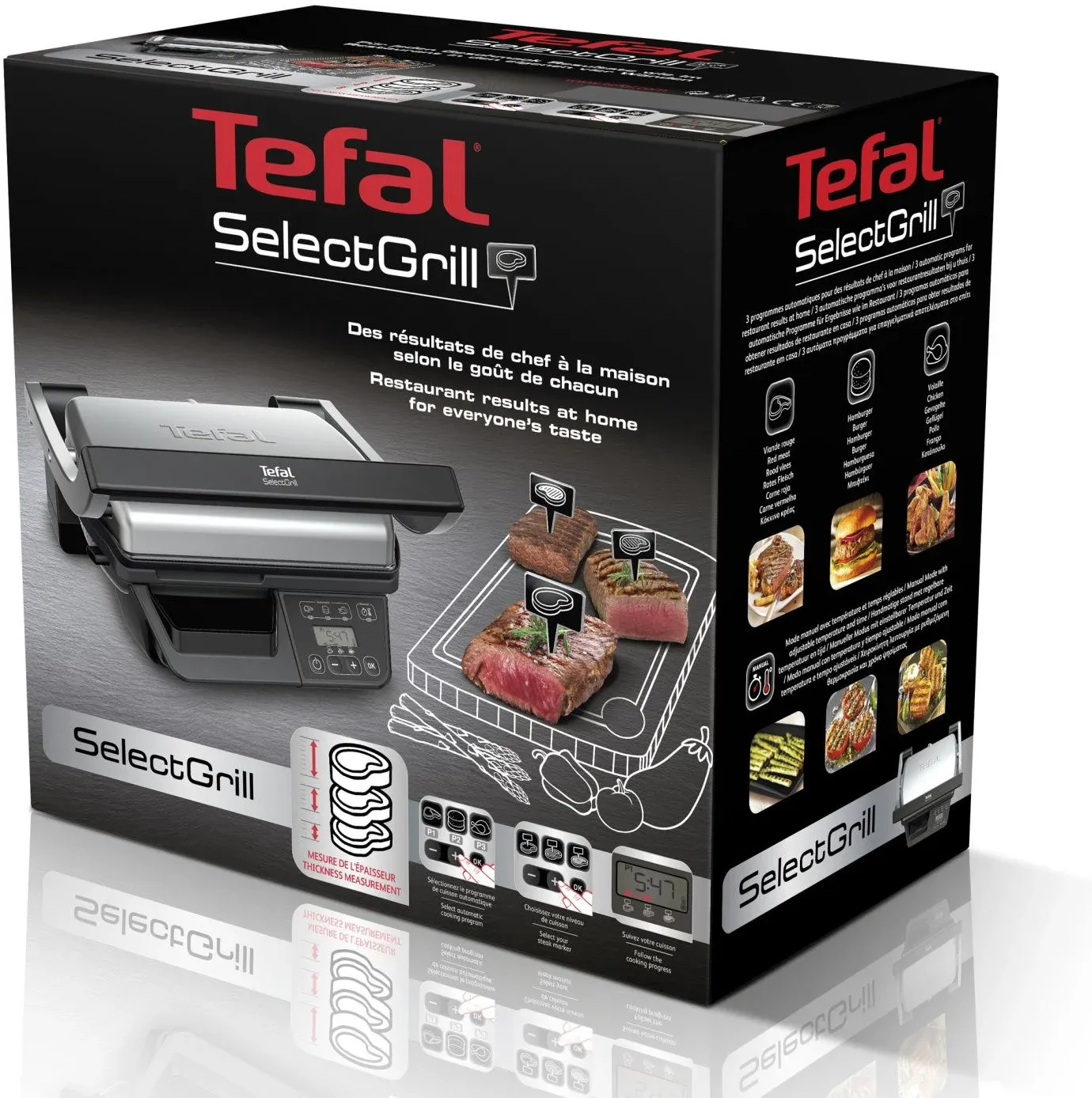 Электрогриль Tefal Optigrill GC740B30 2000Вт серебристый/черный - фото 3