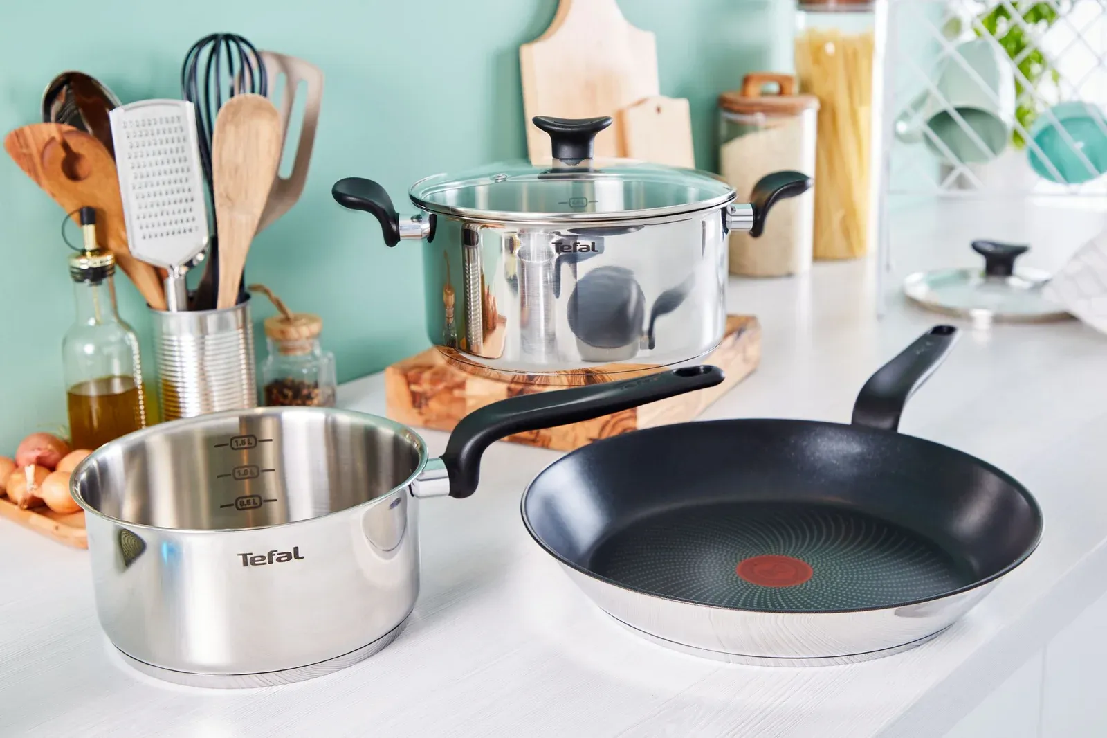 Кастрюля Tefal Primary E3084674 5.2л. d=24см с крышкой стальной 2100120958, 5.2 л - фото 5