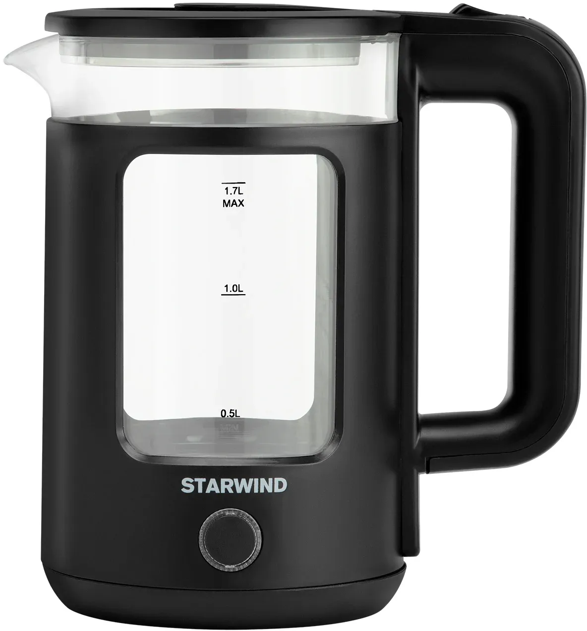 Чайник электрический Starwind SKG1053 1.7л. 1800Вт черный корпус: стекло - фото 8