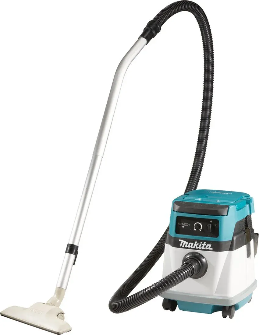 Строительный пылесос Makita DVC150LZ уборка: сухая/влажная белый - фото 3