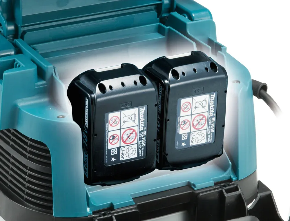 Строительный пылесос Makita DVC150LZ уборка: сухая/влажная белый - фото 4