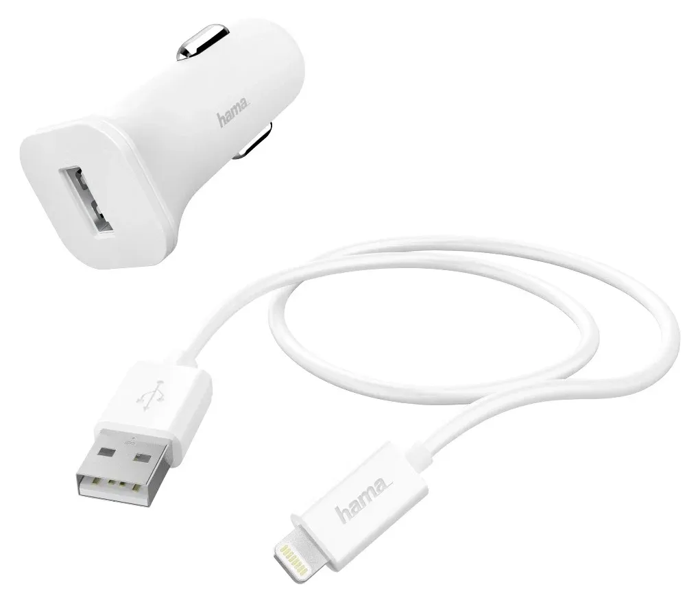 Автомобильное зар./устр. Hama H-183291 5W 1A для Apple белый 00183291 - фото 1