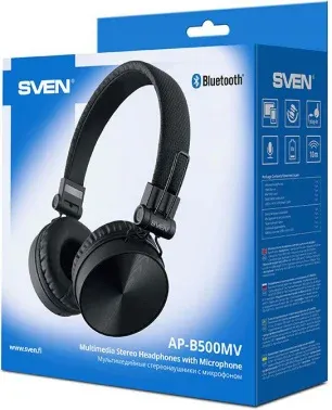 Гарнитура накладные Sven AP-B500MV 0.8м черный беспроводные bluetooth оголовье SV-018283 - фото 7