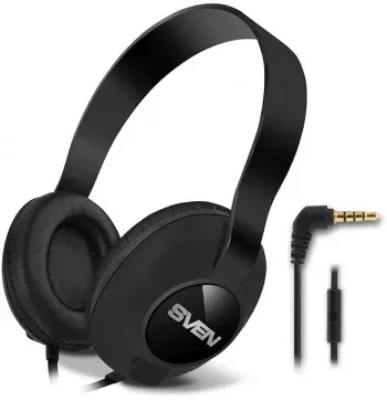 Наушники с микрофоном Sven AP-310M черный 1.2м накладные оголовье SV-015312 - фото 6