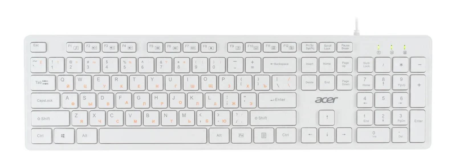 Клавиатуры ACER OKW123 белый - фото 1
