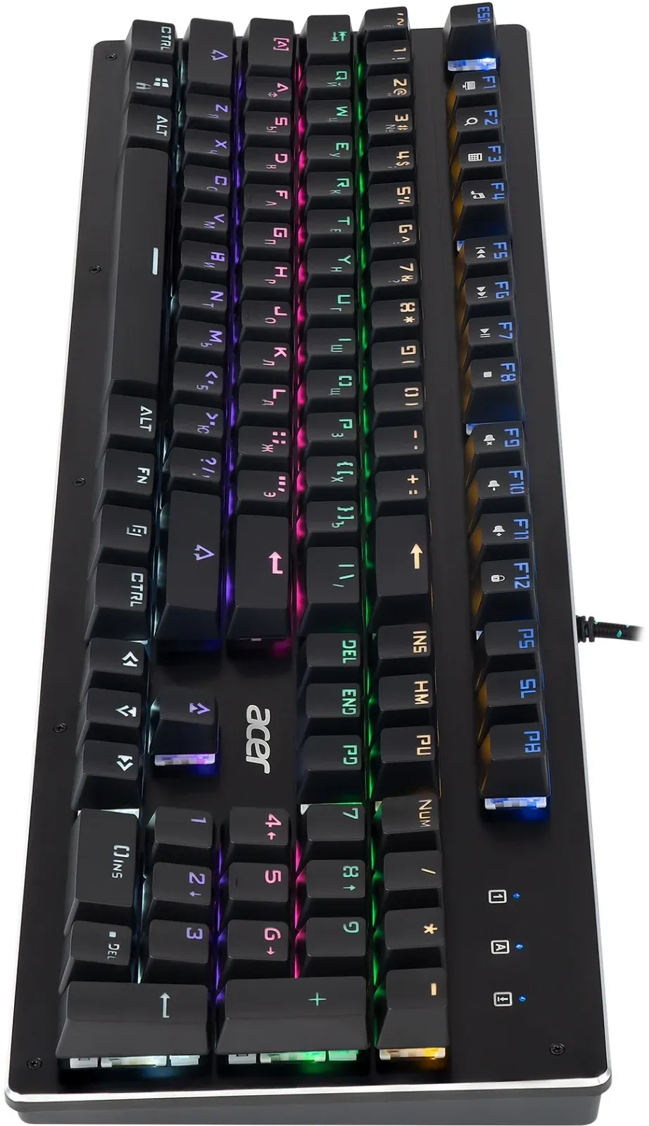 Клавиатура Acer OKW127 механическая черный USB Multimedia for gamer LED ZL.KBDEE.00H кабель 1.8м - фото 6