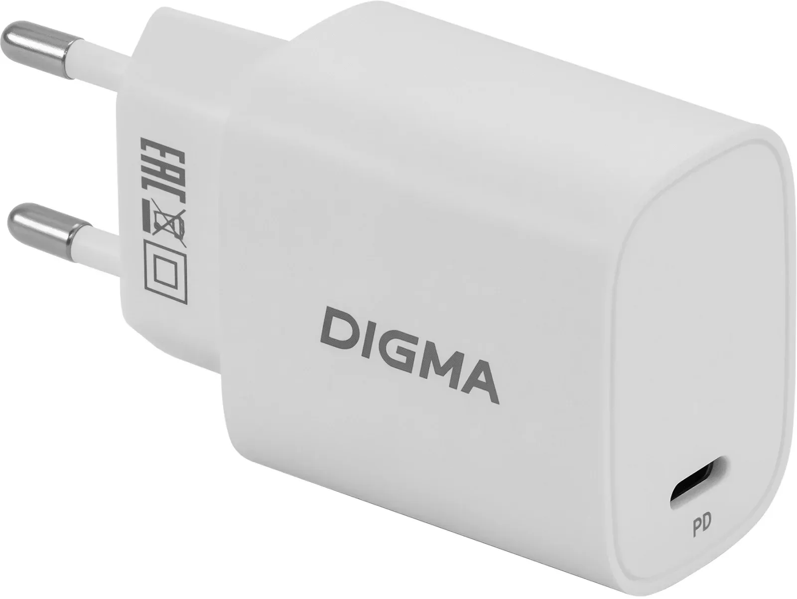 Сетевое зар./устр. Digma DGW2C 20W 3A PD USB-C универсальное белый DGW2C0F010WH - фото 4
