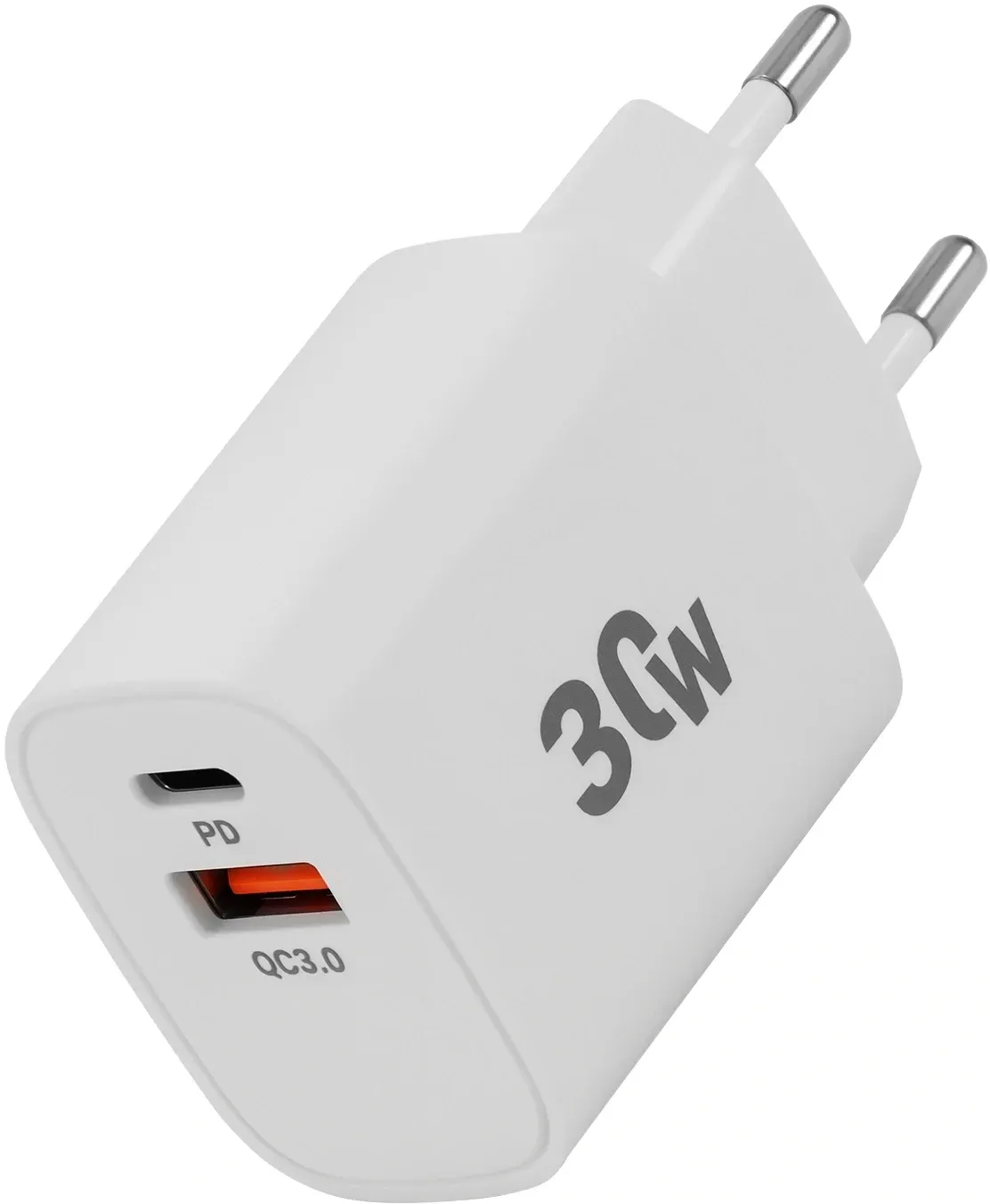Сетевое зар./устр. Digma DGW3D 30W 3A PD+QC USB-C/USB-A универсальное белый DGW3D0F110WH - фото 7