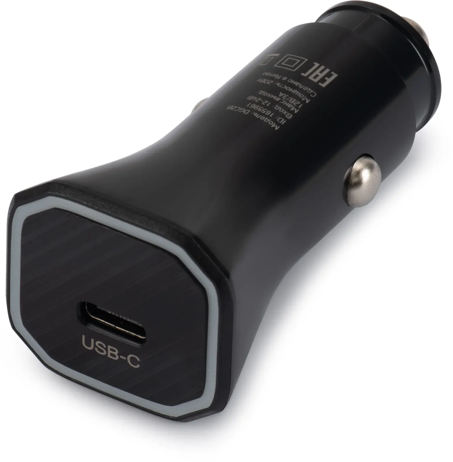 Автомобильное зар./устр. Digma DGC2B 20W 3A PD USB-C универсальное черный DGC2B0F010BK - фото 2