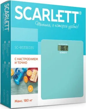 Весы напольные электронные Scarlett SC-BS33E035 макс.180кг голубой - фото 8