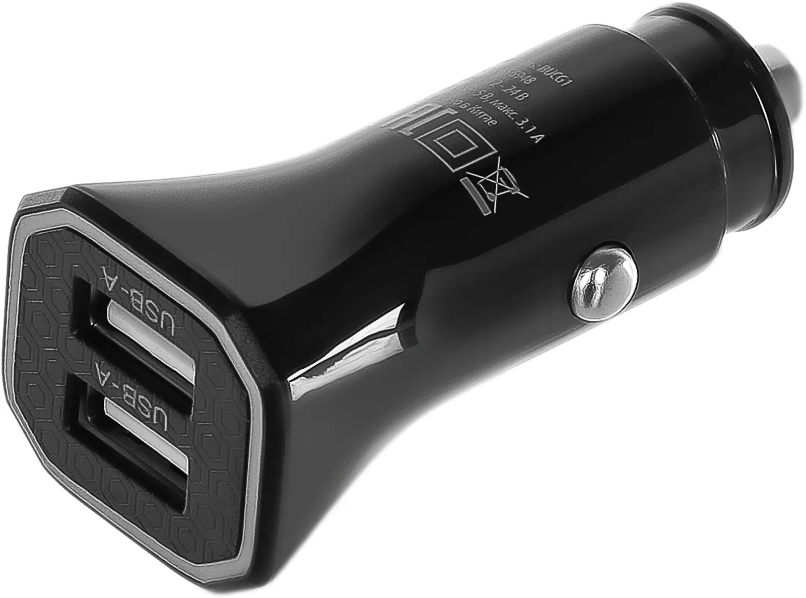 Автомобильное зар./устр. Buro BUCG1 15.5W 3.1A 2xUSB универсальное черный BUCG15S200BK - фото 2