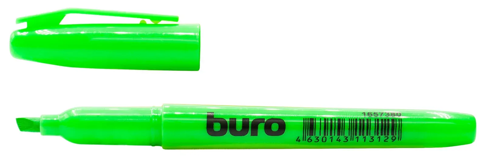 Текстовыделитель Buro Base скошенный пиш. наконечник 1-4мм зеленый коробка - фото 4