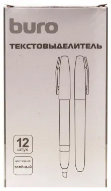 Текстовыделитель Buro Base скошенный пиш. наконечник 1-4мм зеленый коробка - фото 7